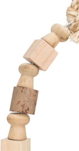 TRIXIE Bogenschaukel mit Holzklötzchen 20×29 cm – 3 Stück