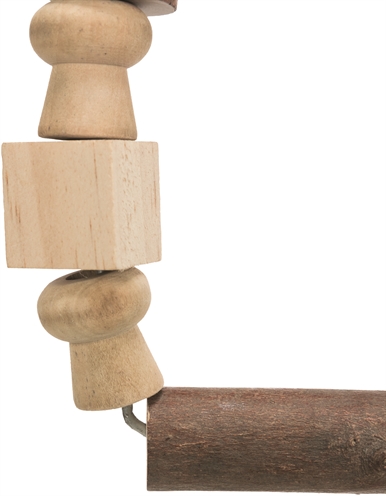 TRIXIE Bogenschaukel mit Holzklötzchen 20×29 cm – 3 Stück