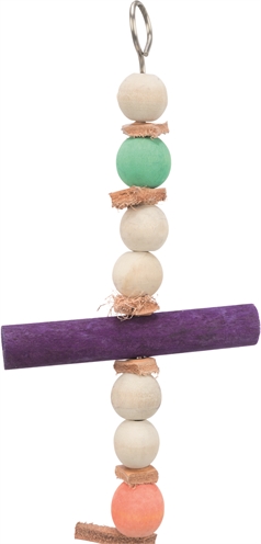 TRIXIE Honden Speelgoed Touw & Kralen Hout 28×3 cm – Meerkleurig