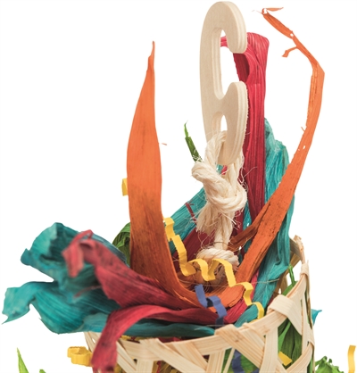 TRIXIE Vogel Natuurspeelgoed Palmblad/ Maïslies 35 cm – Kleurig