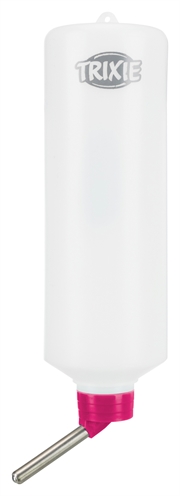 TRIXIE Drinkfles kunststof met kogelventiel en draadbeugel - assorti - 600 ml (3 st)