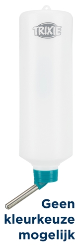 TRIXIE Drinkfles kunststof met kogelventiel en draadbeugel - assorti - 600 ml (3 st)