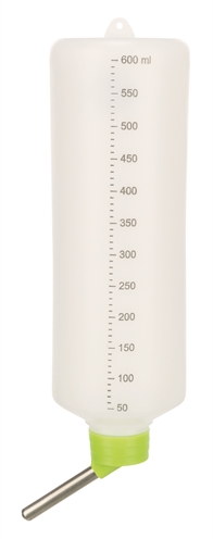 TRIXIE Drinkfles kunststof met draadbeugel | kogelventiel - diverse kleuren - 600 ml (8 st)