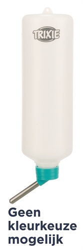 TRIXIE Drinkfles kunststof met draadbeugel | kogelventiel - diverse kleuren - 600 ml (8 st)