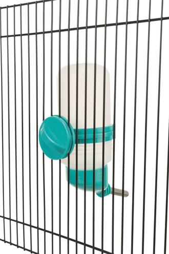 TRIXIE Drinkfles kunststof met schroefbevestiging & kogelafsluiting | 250 ml - assorti - 12 st