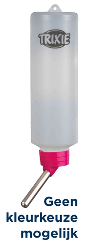 TRIXIE Drinkfles kunststof met draadbeugel en kogelventiel - assorti - 250 ml (3 st)