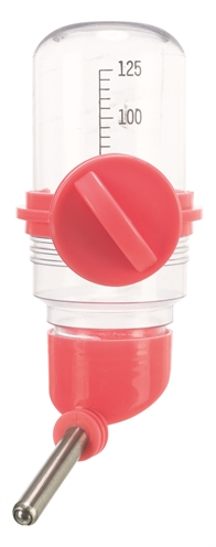 TRIXIE Drinkfles met schroefbevestiging kogelventiel transparant reservoir - Assorti - 125 ml (3 st)