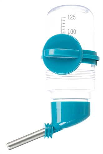 TRIXIE Drinkfles met schroefbevestiging kogelventiel transparant reservoir - Assorti - 125 ml (3 st)
