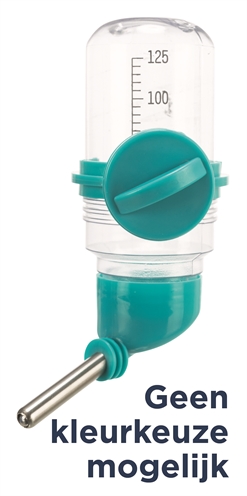 TRIXIE Drinkfles met schroefbevestiging kogelventiel transparant reservoir - Assorti - 125 ml (3 st)