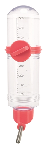 TRIXIE Drinkfles kunststof met schroefbevestiging en kogelafsluiting - transparant - 500 ml | 3 st