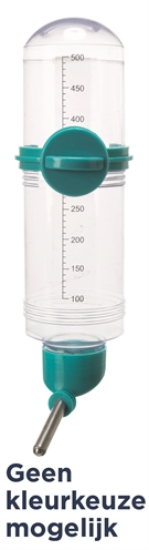 TRIXIE Drinkfles kunststof met schroefbevestiging en kogelafsluiting - transparant - 500 ml | 3 st