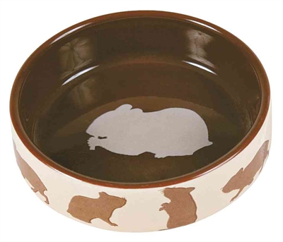 TRIXIE Voerbak Hamstermotief Keramiek – vaatwasserbestendig - assorti - 80 ml / 8 cm