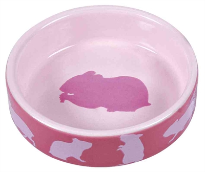 TRIXIE Voerbak Hamstermotief Keramiek – vaatwasserbestendig - assorti - 80 ml / 8 cm