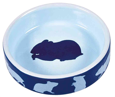 TRIXIE Voerbak Hamstermotief Keramiek – vaatwasserbestendig - assorti - 80 ml / 8 cm