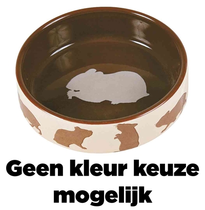 TRIXIE Voerbak Hamstermotief Keramiek – vaatwasserbestendig - assorti - 80 ml / 8 cm
