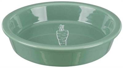 TRIXIE Voerbak Wortelmotief Keramiek - Eenvoudig schoon te maken, stevig ontwerp - Assorti - Ø14 cm 200 ml