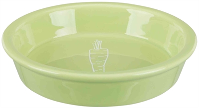 TRIXIE Voerbak Wortelmotief Keramiek - Eenvoudig schoon te maken, stevig ontwerp - Assorti - Ø14 cm 200 ml