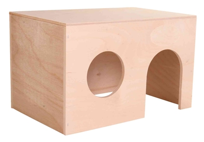 TRIXIE Huis Cavia Hout 24×15×15 cm – 2 stuks