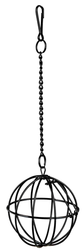 TRIXIE Voerbal Food Ball hangbaar - deksel & beschermring - poedergecoat metaal - 8x8x8 cm | 3 st