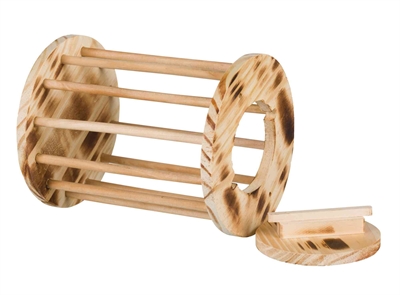 TRIXIE Hooiruif Hout Gevlamd 15×15×19 cm – Met Deksel voor Knaagdieren