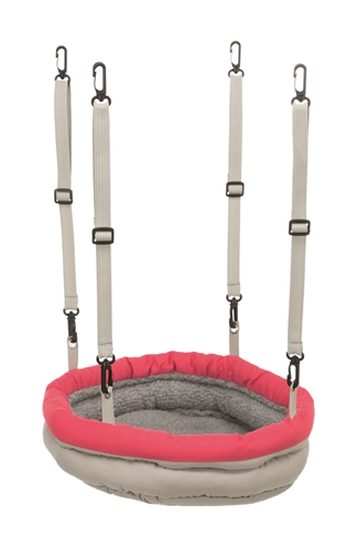 TRIXIE Hangmand voor ratten Mand Hangend Rat Schapenvacht-look, verstelbare nylonriemen - Assorti - 30x25x8 cm (3 st)