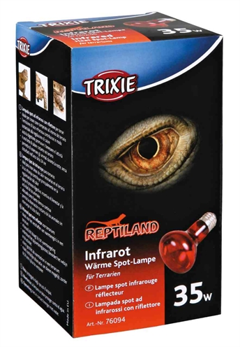 TRIXIE Infrarood warmtelamp Reptiland - Warmteregulatie voor terrarium - 6,3x6,3x10 cm | 35 W | 3 st
