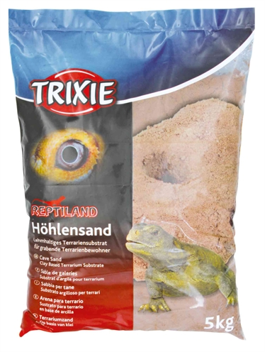 TRIXIE Terrariumzand Reptiland Grottenzand - Vochtabsorberend (klei) voor gravende reptielen - Donkerrood - 4x5 kg