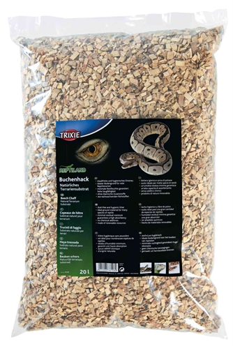 TRIXIE Terrariumsubstraat Reptiland Beukensnippers - Stofvrij & sterk absorberend - 20 L