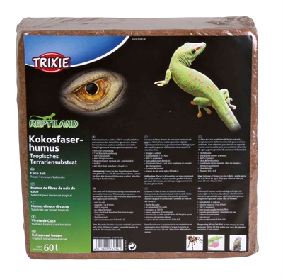 TRIXIE Kokosvezelhumus Reptiland geperst - Zet uit 7–8× | pH 5,0–6,0 - Hittebehandeld, kiemvrij - 60 L
