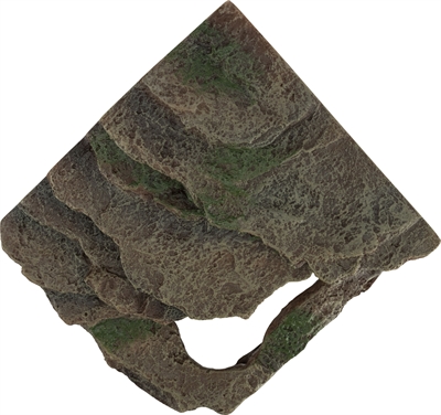 TRIXIE Hoekrots Reptiland Regenwoud - Geschikt voor terraria & aquaria - Regenwoudlook - 16x15x12 cm