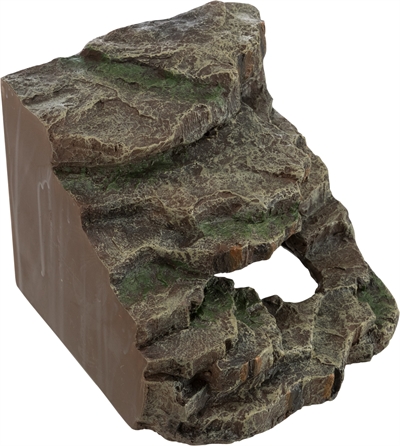 TRIXIE Hoekrots Reptiland Regenwoud | Ruimtebesparende schuilplaats & platform – Polyesterhars, voor terraria en aquaria - 19x17x17 cm