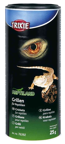 TRIXIE Reptielenvoer Reptiland Krekels gedroogd | Proteïnerijk, aanvulling op levend voer - 6x25 g