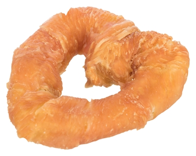 TRIXIE Kauwsnack Denta Fun Chicken Heart - Tandverzorgend, runderhuid met kip, suikervrij & glutenvrij - 70 g