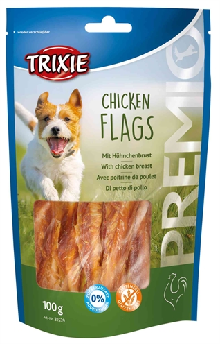 TRIXIE honden snacks Premio Chicken Flags 100 g – 65% vlees
