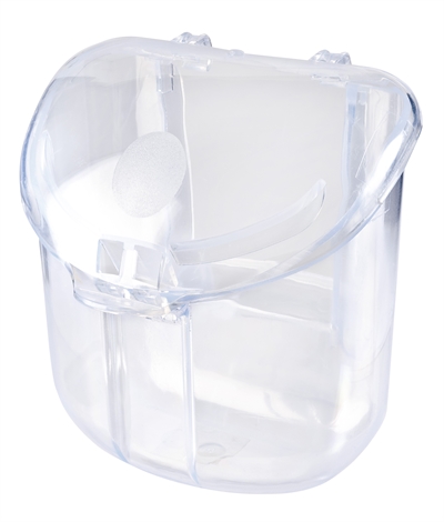 IMAC Vogelvoerbakje Star 8,5×8,5 cm – Kunststof Met Zitstokje