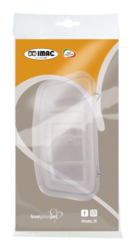 IMAC Voerbakje Gea 11,5×6×5,5 cm – Kunststof voor Vogels