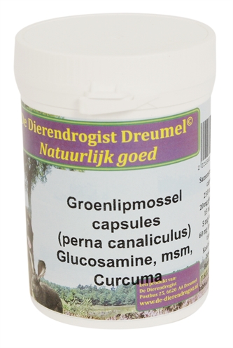 Dierendrogist Groenlipmossel Supplement 150 st – Glucosamine, MSM, Curcuma