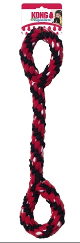 KONG hondenvoer KONG SIGNATURE ROPE DOUBLE TUG 58,5×12,5 cm – Rood/Wit/Zwart