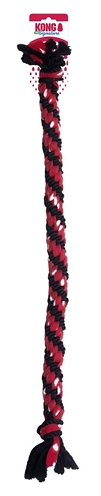 KONG hondenkauwspeelgoed KONG SIGNATURE ROPE MEGA DUAL KNOT 109×4,5 cm – rood-wit-zwart