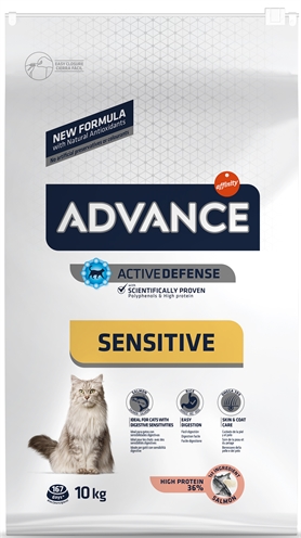 ADVANCE kattenvoer Adult Sensitive Salmon 10 kg – voor gevoelige maag
