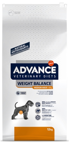 ADVANCE VETERINARY DIET Hondenvoer Weight Balance 12 KG – Medium/Maxi