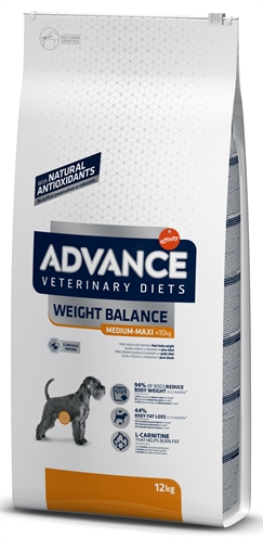 ADVANCE VETERINARY DIET Hondenvoer Weight Balance 12 KG – Medium/Maxi