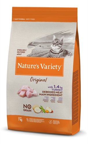 NATURES VARIETY Katzenfutter Sterilisiertes Putenfleisch 7 kg - getreidefrei