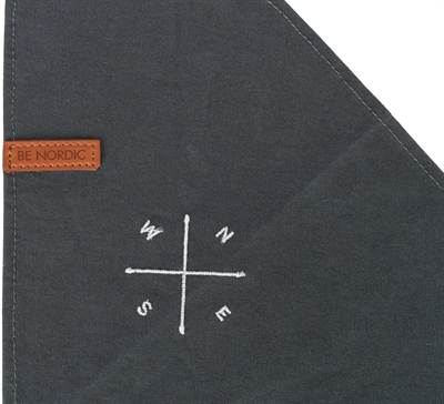 <span id="brand" data="trixie"/> Bandana Windroos Grijs 30×30 cm – Hondensjaal van Katoen