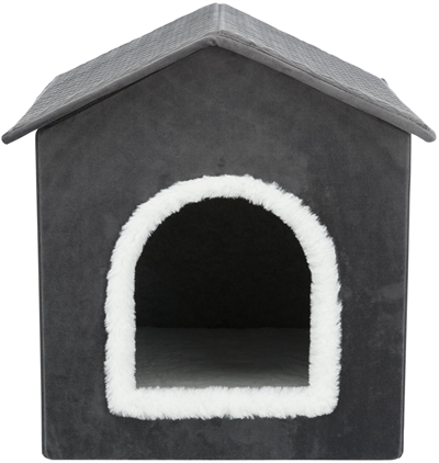 TRIXIE Hondenmand Kattenmand Huis Livia 38×41×44 cm – Grijs/Wit