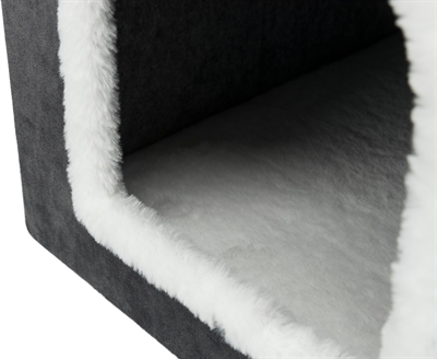 TRIXIE Hondenmand Kattenmand Huis Livia 38×41×44 cm – Grijs/Wit