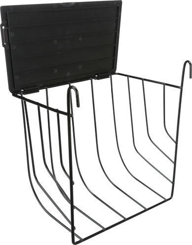 TRIXIE Hooiruif Hangend met deksel | Gepoedercoat metaal, houdt hooi langer fris - 20×12×18 cm