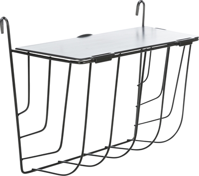 TRIXIE Hooiruif Hangend met deksel | Gepoedercoat metaal, houdt hooi langer fris - 20×12×18 cm