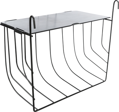 TRIXIE Hooiruif hangend met kunststof deksel | Gepoedercoat metaal - 25 x 12 x 18 cm