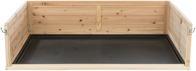 TRIXIE Ren voor cavia's Indoor Hout/Plexiglas | Uitneembare plexiglas voorzijde - Uitschuifbare onderbak - 114x74x30 cm